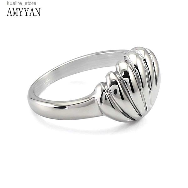 Anillos de clúster Simple New Elegant Unique Sliver Ring Aceptar láser personalizado para el hombre Ring de bodas Joyería Joyería Popular L240402