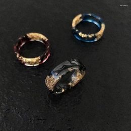 Cluster ringen eenvoudige harskleurige inktliefhebbers hoogwaardige goudfolie mode veelzijdige punk Halloween vinger sieraden paar cadeau