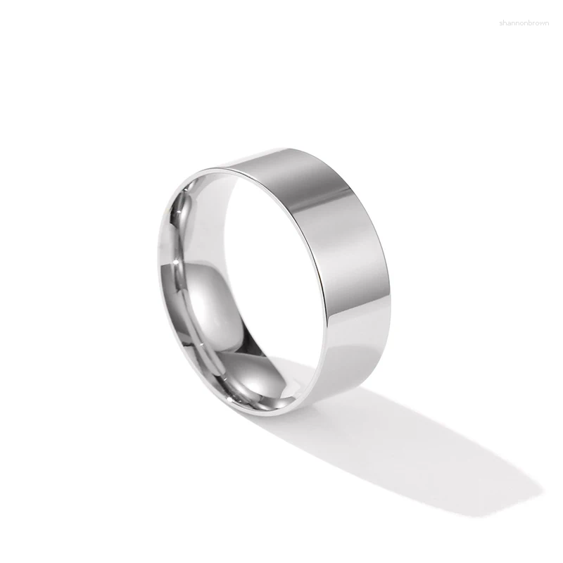 Cluster Ringen Eenvoudige Ring Voor Vrouwen Meisjes 18KGP Goud Rose Zilver Kleur Titanium Stalen Charme Sieraden Niet Vervagen Gift (GR288)