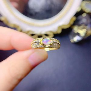 Clusterringen Eenvoudig Sterling Zilver 925 Dames All-Natural Ring Kleur Super Bright Engagement Gift Boutique