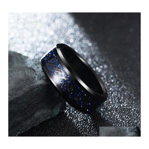 Cluster ringen Sinleery Black Dragon Stainless Steel Cadeau voor vrouwen Men Men Wedding Band Ring 2021 Trend JZ227 SSK Drop Delivery JE DHO2C