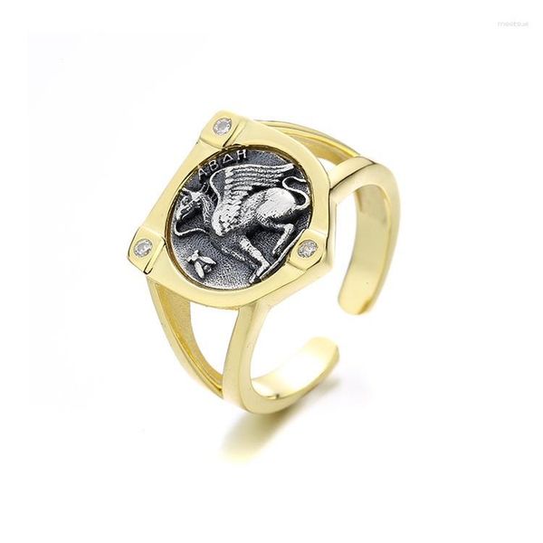 Cluster anneaux SJL-3 Zfsilver Silver S925 Fashion Fine Fine Luxury Griffin Retro Gol