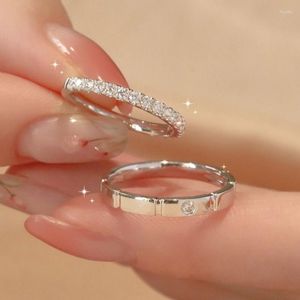 Clusterringen Slanke Moissanite Stelring Diamant S925 Sterling Zilver Liefhebbers Romantisch Bruiloft Fijne sieraden Druppel