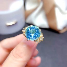 Cluster ringen massief 925 zilveren ring oorsprong blauwe saffier sieraden voor vrouwen Anillos de trouwringen edelsteen Anel vrouwtjes meisjes doos