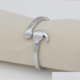 Cluster ringen roestvrijstalen vingerringen 6-10 maat hart halfolon opening verstelbare ring voor vrouwen mannen mode uniek ontwerp jood dhiqx