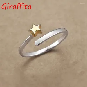 Cluster anneaux en forme d'étoile ouverture anneau ajusté d'arrivée pour femmes fine bijoux girft