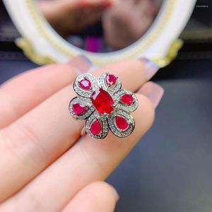 Bagues de Grappe Argent Sterling 925 Bague de Mariage Ruby Gem Femme de Luxe Gratuit Mailing Bijoux Boutique Originale