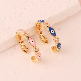 Clusterringen Stijl Open Boheemse Regenboog Kwaad Blauw Oog Strass Voor Vrouwen Vintage Damesring Op Vinger Duivel Sieraden Geschenken