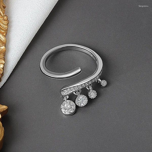 Anillos de racimo Verano Playa Vacaciones Knuckle Borla Redonda Para Mujeres Niñas Anillo De Dedo Ajustable Charm Joyería Regalos Al Por Mayor