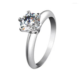 Cluster Ringen Test Natuurlijke 2CT Echte Moissanite Voor Vrouwen Solid 14kT Wit Gouden Ring Uitstekende D Kleur VVS1 Verklaring Gift meisje