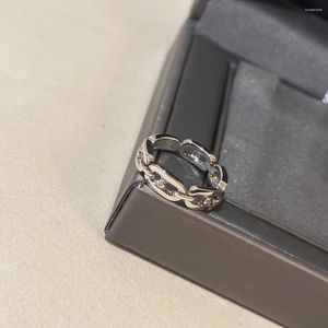 Anneaux de grappe L'anneau de diamant en argent sterling 925 est polyvalent et minimaliste pas besoin de décoller lors du lavage ou du bain