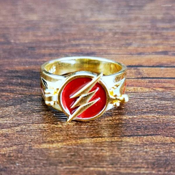 Anillos de racimo The Flash Season Cosplay S925 Anillo de plata esterlina para hombre Amante Joyería de regalo de Navidad