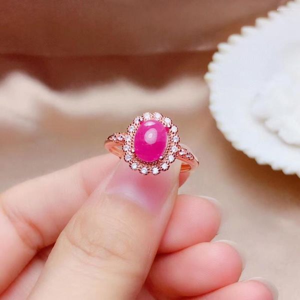 Bagues de grappe le cadeau pour votre fille bien-aimée bague en rubis pierres précieuses mariage fiançailles femmes bijoux fins en gros