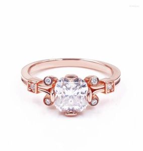 Cluster Rings Tianyu Gems 925 Sterling Silver Gemstone 13ct Moissanite Cushion 7mm Diamantring Dames Wedding Fijne sieraden Access2192760