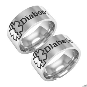 Cluster Ringen Titanium Stalen Letters Ring Voor Heren Mode Punk Vinger Vrouwen Mannen Sieraden 1 Stuk 8Mm Drop levering Dhj6M