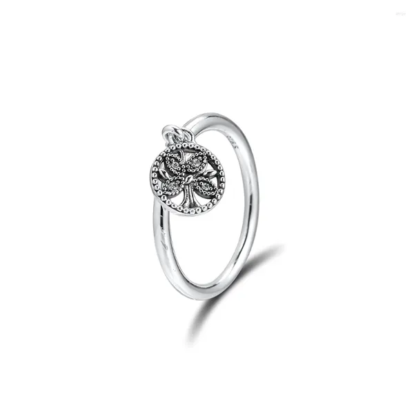 Bagues de cluster Arbre de vie Bague Femme DIY Bijoux en argent sterling pour faire un cadeau de fête des mères