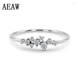 Bagues de cluster à la mode couleur argent classique torsion corde moissanite bague pour les femmes mode cadeau de mariage