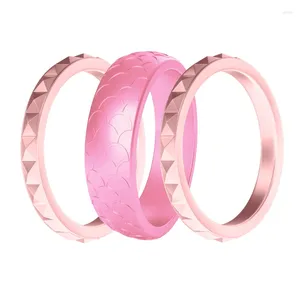 Cluster ringen Twaalf Constellations Silicone Sport Cool Ring Fishtail Mermaid Soft Rubber For Women Finger Jewelry Mother Day cadeau