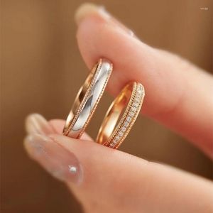 Cluster ringen unice real 18k massief geel goud au750 vintage dewdrop rand natuurlijke diamanten paar voor vrouwen mannen bruiloft cadeau sieraden