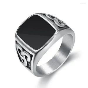 Cluster Ringen US Maat 7 Tot 15 Vintage Punk Stijl Zilver Kleur Titanium Roestvrij Staal Ierse Knoop Ring Voor Mannen vrouwen Retro Sieraden