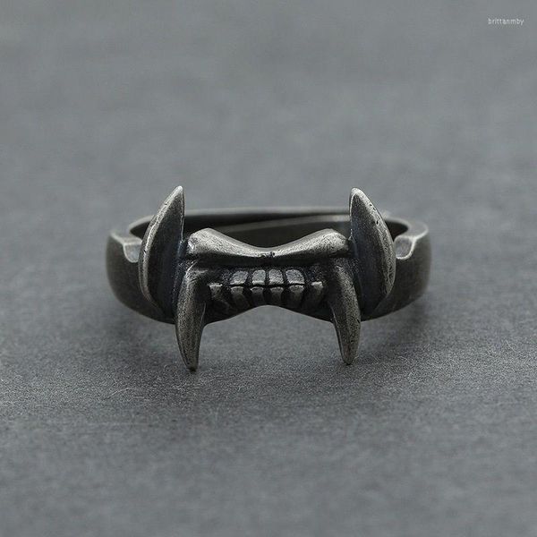 Cluster Rings Vampire Devil Fangs Ring Pour Hommes Redimensionnable Prom Party Loisirs Cadeau Bijoux