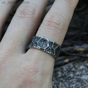 Clusterringen Viking Githic Style Roestvrij staal Keltische knoopring voor heren Noordse Trinity trouwring voor damesband sieraden en vriendjes geschenken240408