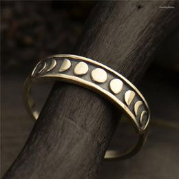 Cluster Ringen Vintage Leuke Zilveren Kleur Boheemse Boho Maanfase Voor Vrouwen Mode-sieraden Cadeau 2023