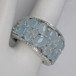 Anillos de racimo Vintage fruta azul Granada piedra anillo de bodas granate árbol vid personalidad dedo compromiso para mujeres joyería Bohemia