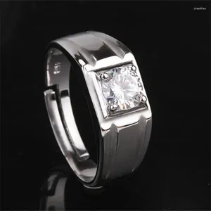 Cluster Anneaux Vintage Men Ring Fine Jewelry S925 Charms Cubic Zirconia Mariage Engagement Ringen Hombre Anello