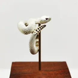Cluster anneaux vintage couleurs argentés en métal anneau à craquettes pour hommes pour hommes animaux réglables serpent goth punk fête des bijoux accessoires