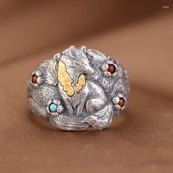 Cluster anneaux vintage spiritueux neuf anneau à queue pour hommes femmes bijoux personnalisés accessoires de main masculine exagéré