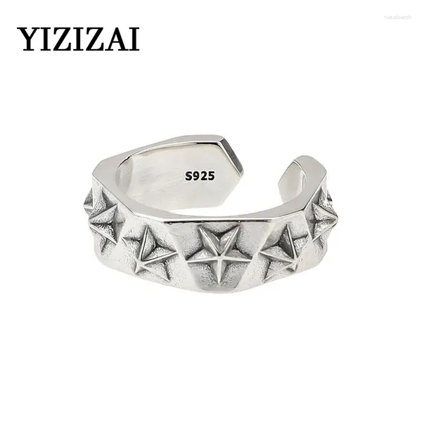 Bagues de cluster Vintage Star Bague pour Femmes Hommes Surnaturel Pentagramme Wicca Amulette Couple Mariage Fiançailles Argent Couleur Bijoux Cadeaux