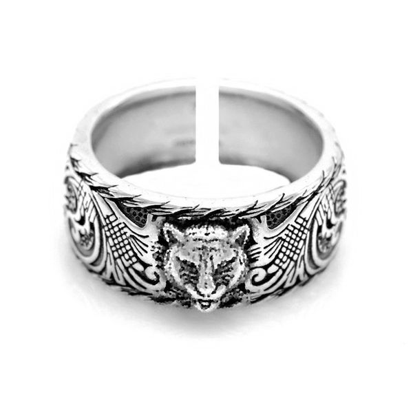 Anneaux de cluster Vintage Ouverture Bague Personnalité INS Bijoux de mode avec des animaux pour la fête