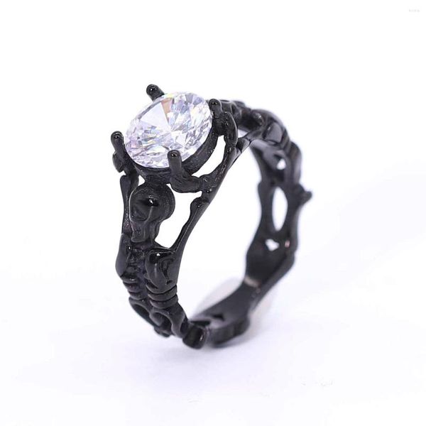 Bagues de cluster WDM Bijoux en gros Bague Skull Punk Hip Hop Rock Moto en acier inoxydable