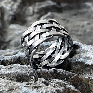 Clusterringen Weave Knoop Viking RVS Ring Nordic Voor Mannen Cadeau Retro Dames Sieraden Vintage Mode Metaal Geometrische Groothandel