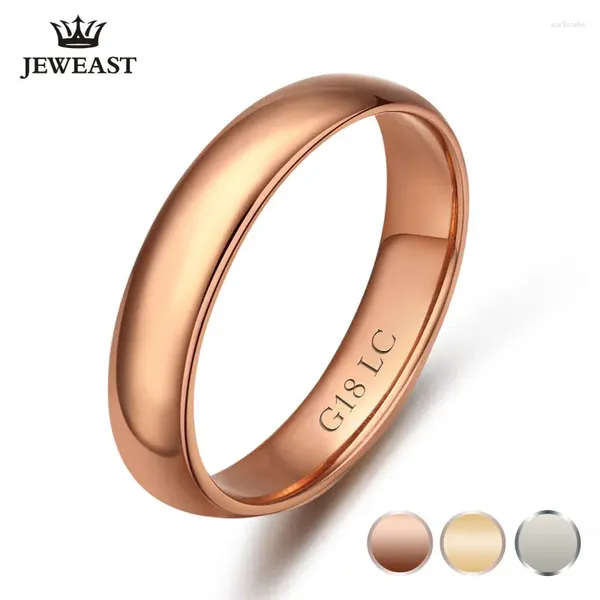 Cluster anneaux mariage 18k rose anneau AU750 Engagement solide pour les amants classiques simples romantique femme fille