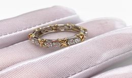 Anillos de racimo Western Style Original 100 S925 Sterling Silver Ring Dieciséis Stone Women Logotipo Romance Jewelry18735159