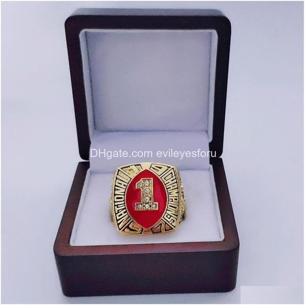 Cluster Rings Wholesale 1997 Championship Ring Fashion Gifts From Fans And Friends Leather Bag Parts Accessoires Drop Delivery Jewelr Dh8Sn