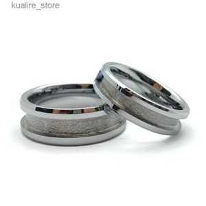 Cluster Ringen Groothandel 8mm 6mm 4mm Tungsten Carbide Ring Core Channel Ring Blank voor Inlay Mannen Vrouwen handgemaakte Sieraden L240315