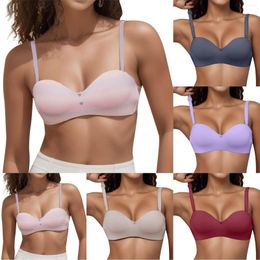 Cluster Ringen Dames Europese en Amerikaanse Comfortabele B/C Cup Afneembare schouderriem Kleurrijke Gradient Light Bras Push Up