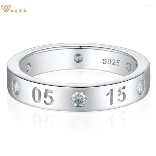 Cluster Anneaux Wong Rain Personnalité 925 Sterling Silver Lab Sapphire Gemstone Couple Ring For Women Men Fine Jewelry Band Cadeaux en gros