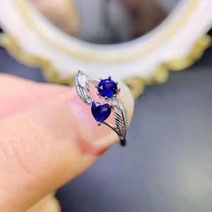 Cluster Rings WPB Design Dames Veer Imitatie Sapphire Ring Vrouw Zirkon Luxe sieraden Girls Gift Holiday Party Fashion