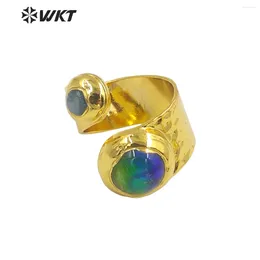 SANS CLUSTER WT-R481 Blue Murano et Kyanite Beads Forme Gold peut être réglable pour les accessoires décents de fête