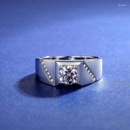 Clusterringen XS Moissanite Ring Diamonds 2 Gepersonaliseerde dominante volledige gladde bruiloft