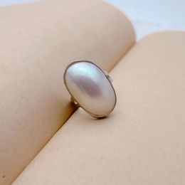 Cluster Ringen YYGEM 16x24mm Natuurlijke Witte Zee Shell Ring Verstelbaar Voor Vrouwen Vriendin Gift