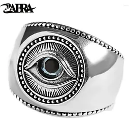 Cluster anneaux zabra 2024 s925 bijoux argenté vintage punk démon de l'œil anneau à la mode de la Saint-Valentin cadeau