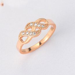 Cluster Anneaux ZHOUYANG Bague Pour Femmes Style Simple Vague Forme Cristaux Autrichiens Or Rose Couleur Argent Bijoux De Mode ZYR334 ZYR226