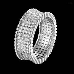 Cluster Ringen Zlxgirl Mode Luxe Volledige Ronde Charm Baguette Zirconia Bruiloft Voor Vrouwen Party Anel Sieraden Gratis Zakken Geschenken