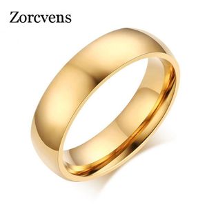 Cluster ringen zorcvens mode goud en zilveren kleur hoog gepolijste roestvrijstalen trouwring voor man vrouw