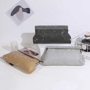 Pochettes de luxe diamant femmes mariée mariage sac à main sac à main or argent noir strass soirée Zd1767 230213